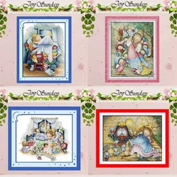 Fairy Tale Patterns Counted Cross Stitch Set DIY 11CT 14CT 16CT Stamped DMC Cross-stitch Kit Embroidery Needlework Home Decor