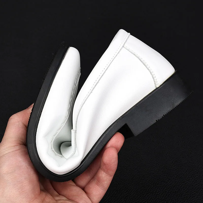 موضة الرجال الأبيض بيني Loafter براءات الاختراع والجلود أكسفورد الشقق أحذية غير رسمية الذكور العودة للوطن فستان الزفاف Zapatillas Hombre #6