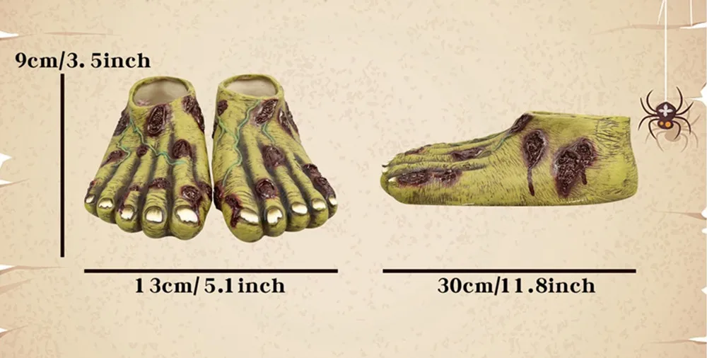 Gants Mains de Zombie Ensanglantées en Latex – photo 1