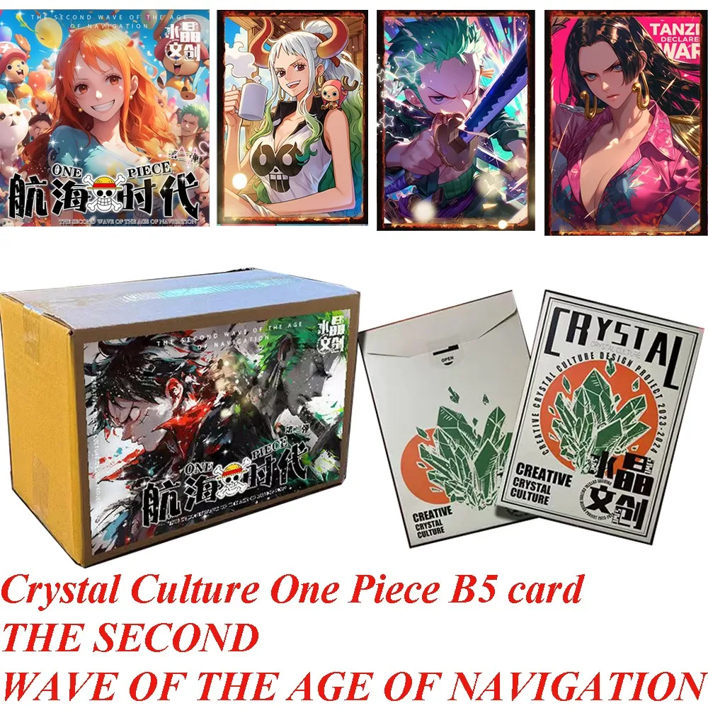 New One Piece B5 Collection Card The Crystal Culture Second Wave Of The Age Of Navigation Luffy Zoro Nami Chopper Quality Cards