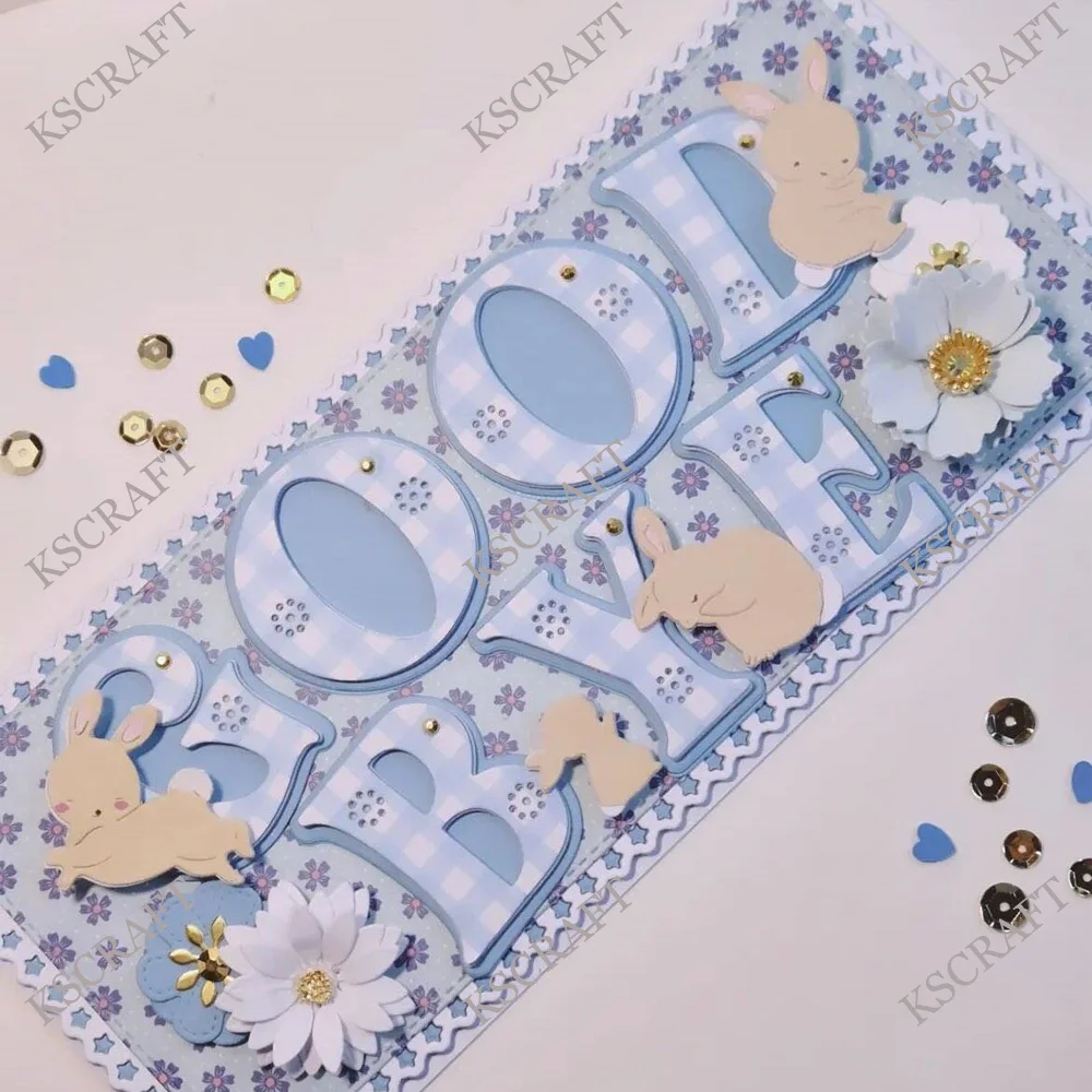 Imagen 3: Troqueles de Corte de Doble Capa con Letras y Números KSCRAFT, Plantillas para Manualidades, Decoración, Repujado, Tarjetas de Papel DIY