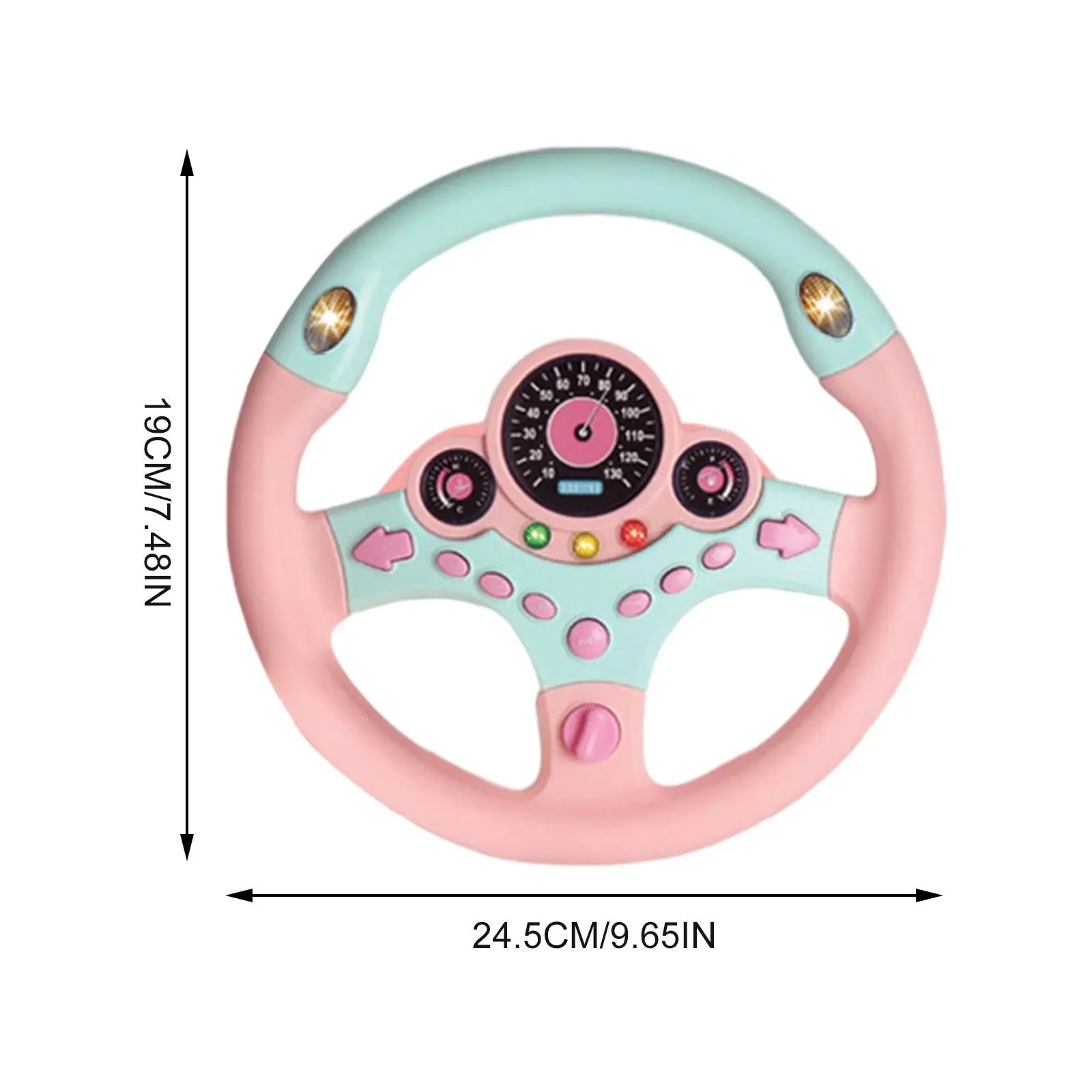 Gesimuleerd stuurwiel copiloot speelgoed met muziek voor baby-peuter