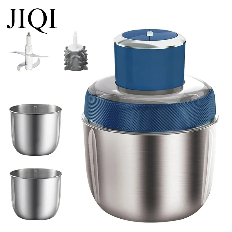 2 Speed Electric Meat Grinder Mincer Juicer Baby Food Processor Garlic Peeler Stainless Steel Vegetable Chopper Stirring Machine