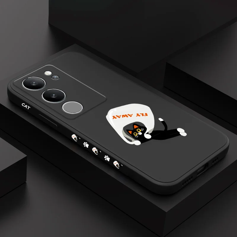 

Landing Cat Phone Case For VIVO V50 V40 V30 V29 V29E V27 V27E V25 V25E V23 V23E V21 V20 Y20 Y12 Y21 Y22 Y50 Y35 Pro 4G 5G