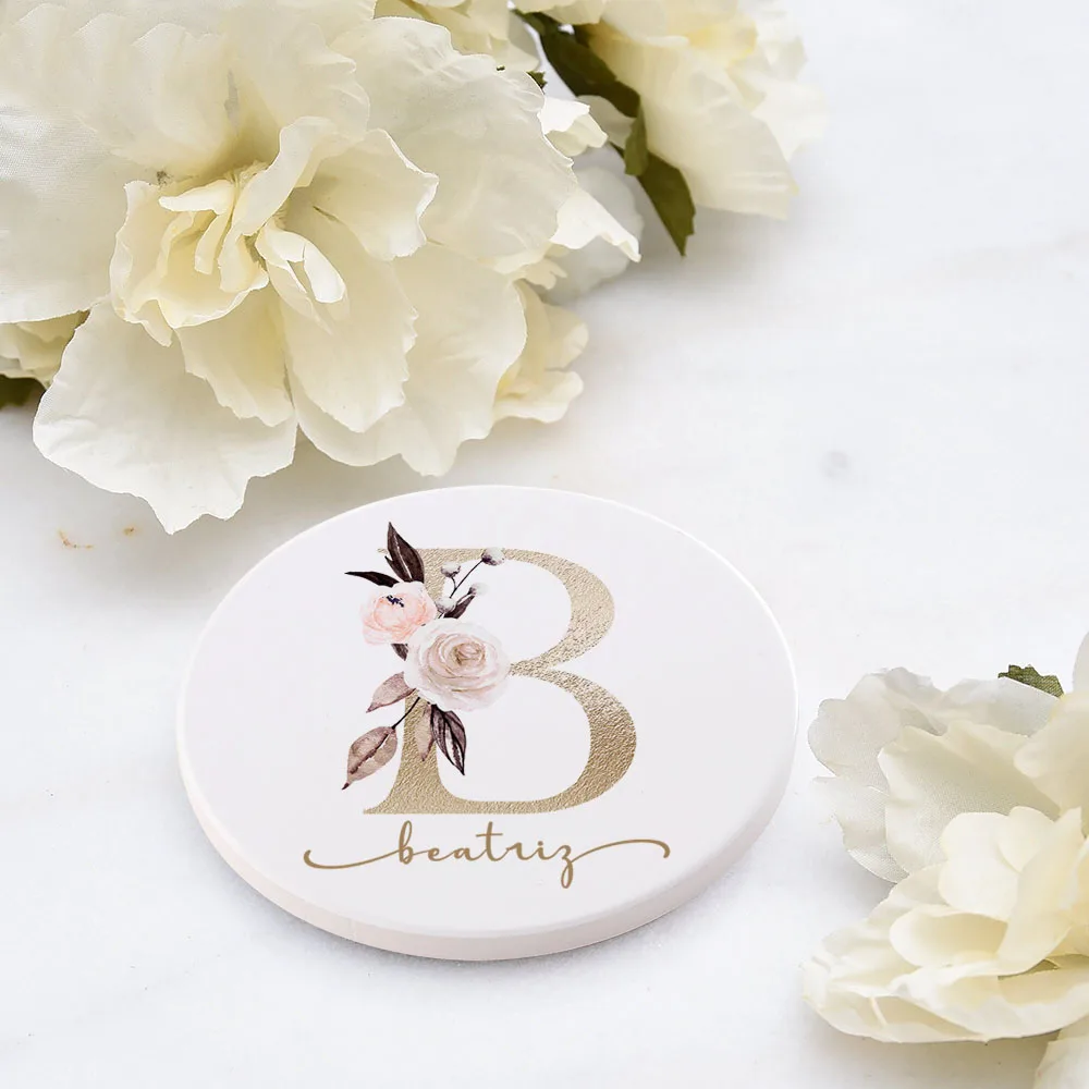 Bridesmaids Gift Custom Engraved White Jewelry Display Wedding Gifts Personalized Jewelry Coasters Bridal Shower Gifts