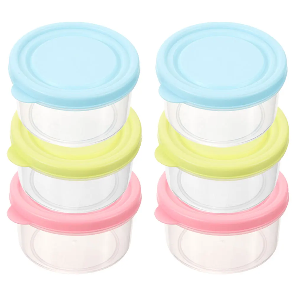 

6Pcs Small Sauce Containers with Lids Multi-Functional Dipping Sauce Cups Reusable for Camping Bbq Outdoor Use