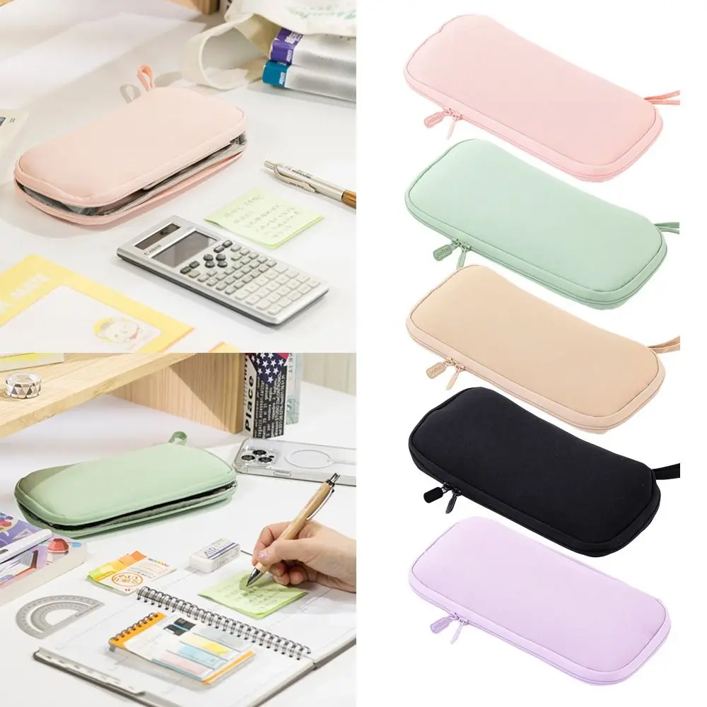 

Durable Wide Opening Pencil Case Zipper with Handle Pencil Bag Lightweight School Supplies Pen Pouch for Adults Teens