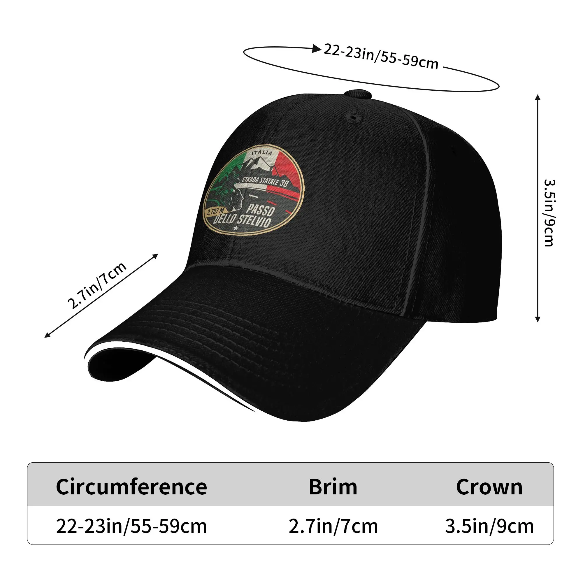 Stelvio Pass Italy Baseball Cap  Couple Women Print Trucker Hat Summer Street Style Hiking Fishing Sunscreen Baseball Caps