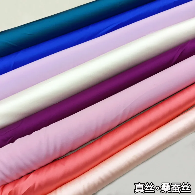 19 Momme Pure Color Silk Fabric Silk Fabric Silk Cheongsam Dress Clothing Real Silk Spandex Silk Satin Fabric