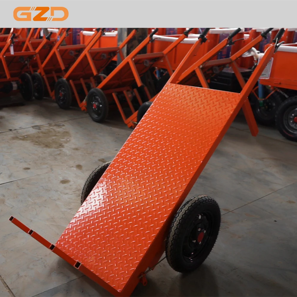 Max Loading 400kg Electric Handheld Flat Cart 1000w Truck Mini Dumper Brick Transport Battery Power