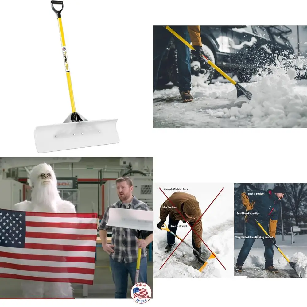 

Широкий 30-дюймовый снежный толкатель — оригинальный инструмент для снятия снега для эффективного зимнего очищения