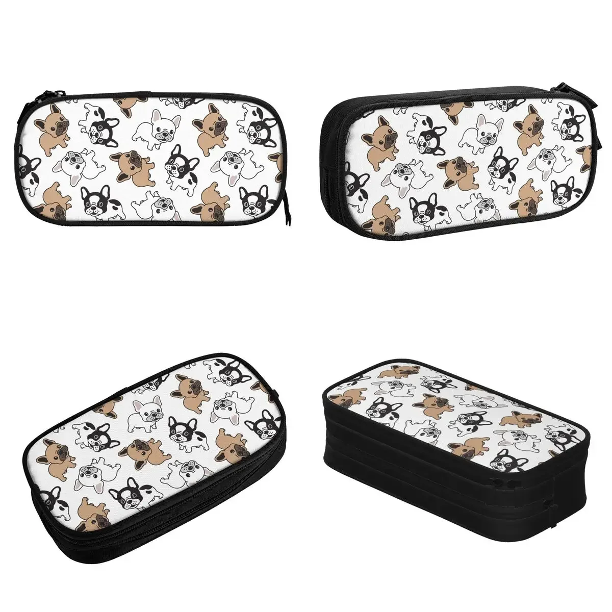 French Bulldog Pencil Case Fashion Cute Pen Holder Bags Girl Boy Big Capacity School Supplies Cosmetic Pencil Pouch