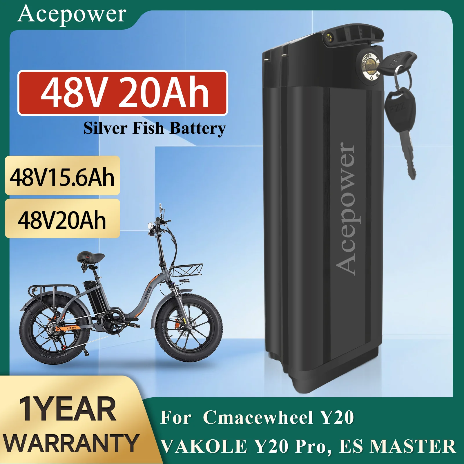 48V 15Ah 20Ah elektrische fietsaccu voor Engwe L20SE opvouwbare e-bike accu voor ENGWE L20 Cmacewheel Y20 VAKOLE Y20 Pro accu