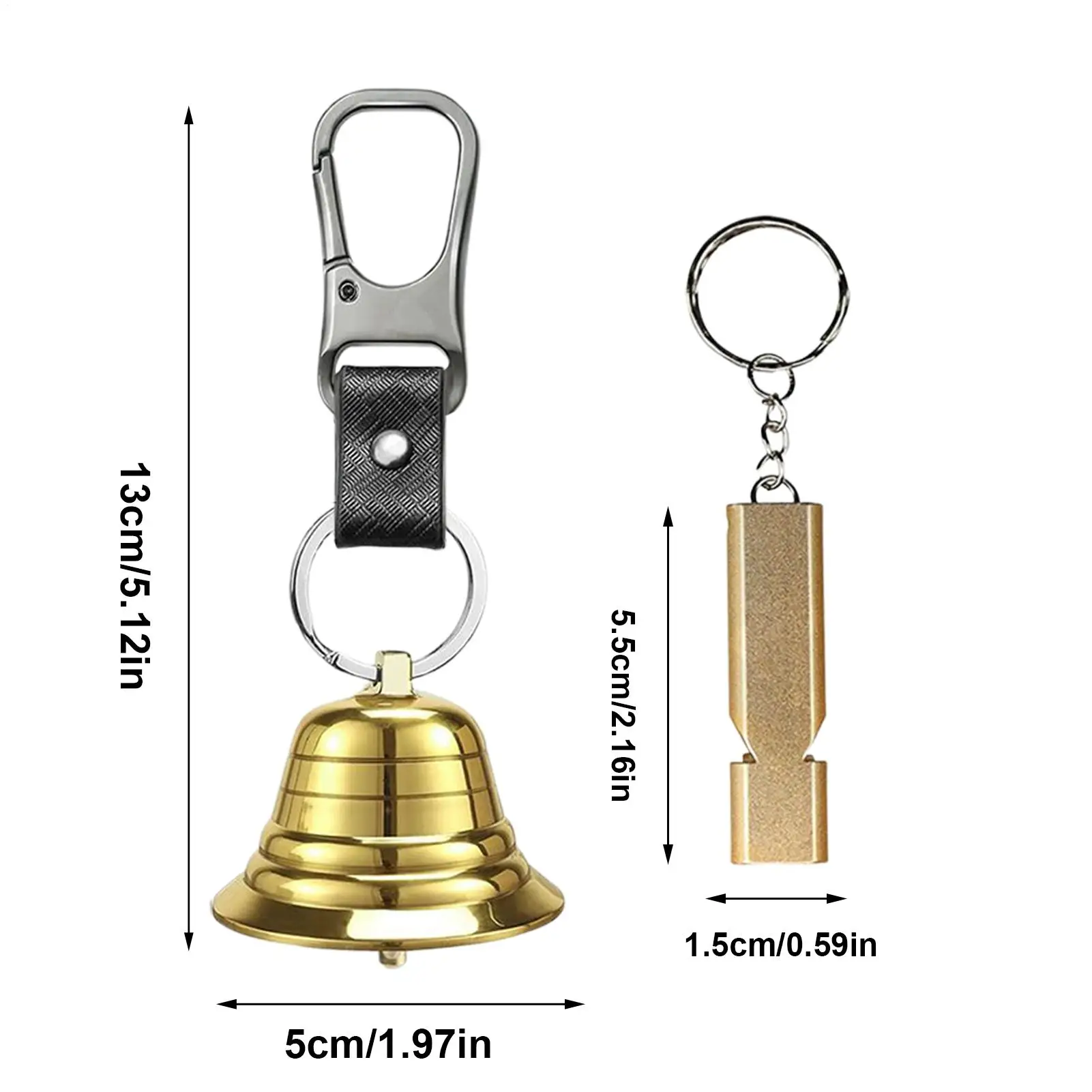 Bear Bells Portable Loud Self Defense Outdoor Camping Alarm Bear Bell Whistle For Protection Warning Men Women Backpacking