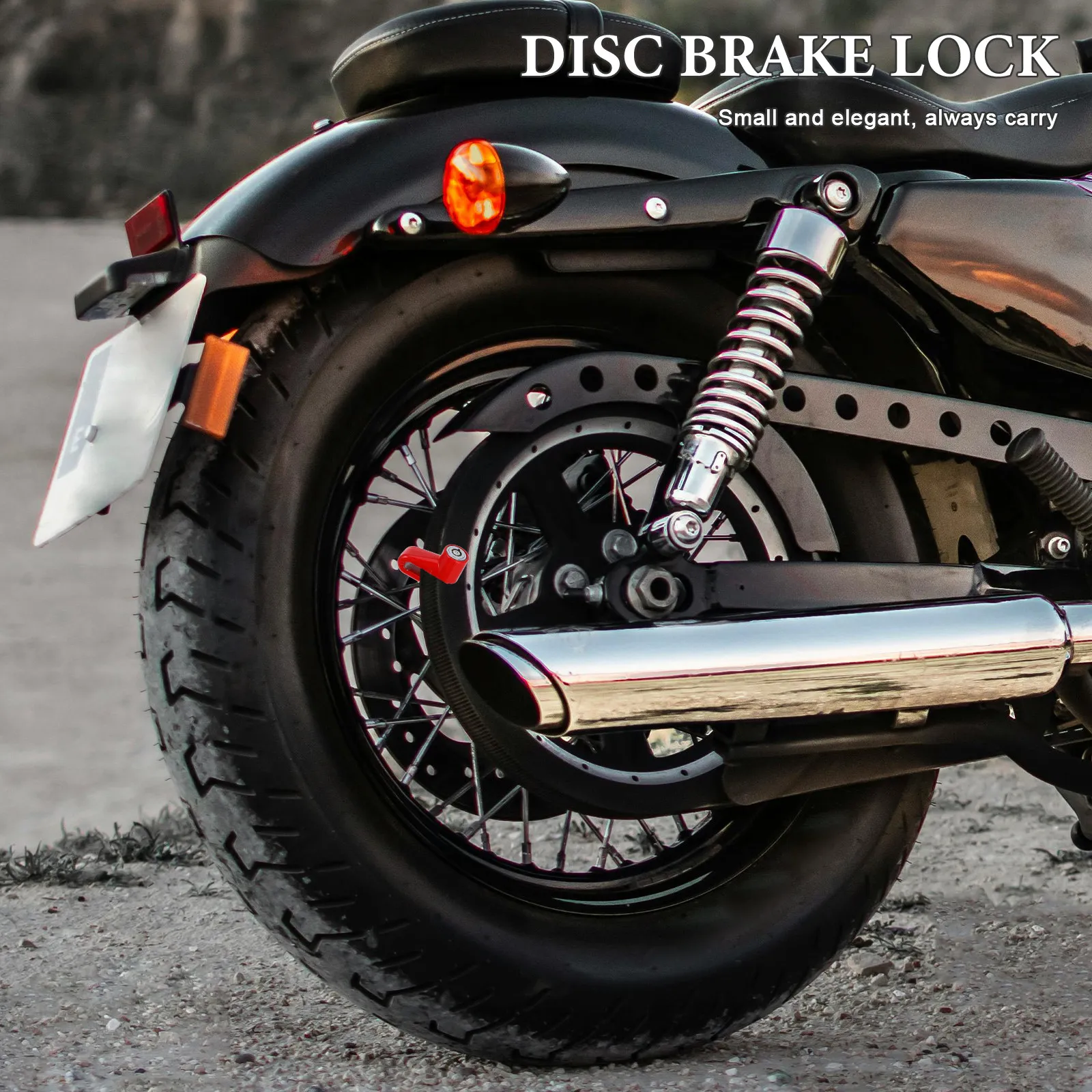 1Pcs Motorcycle Disc Brake Lock for Bike Scooter Premium Alloy Steel Construction Fashionable Design No Key Needed