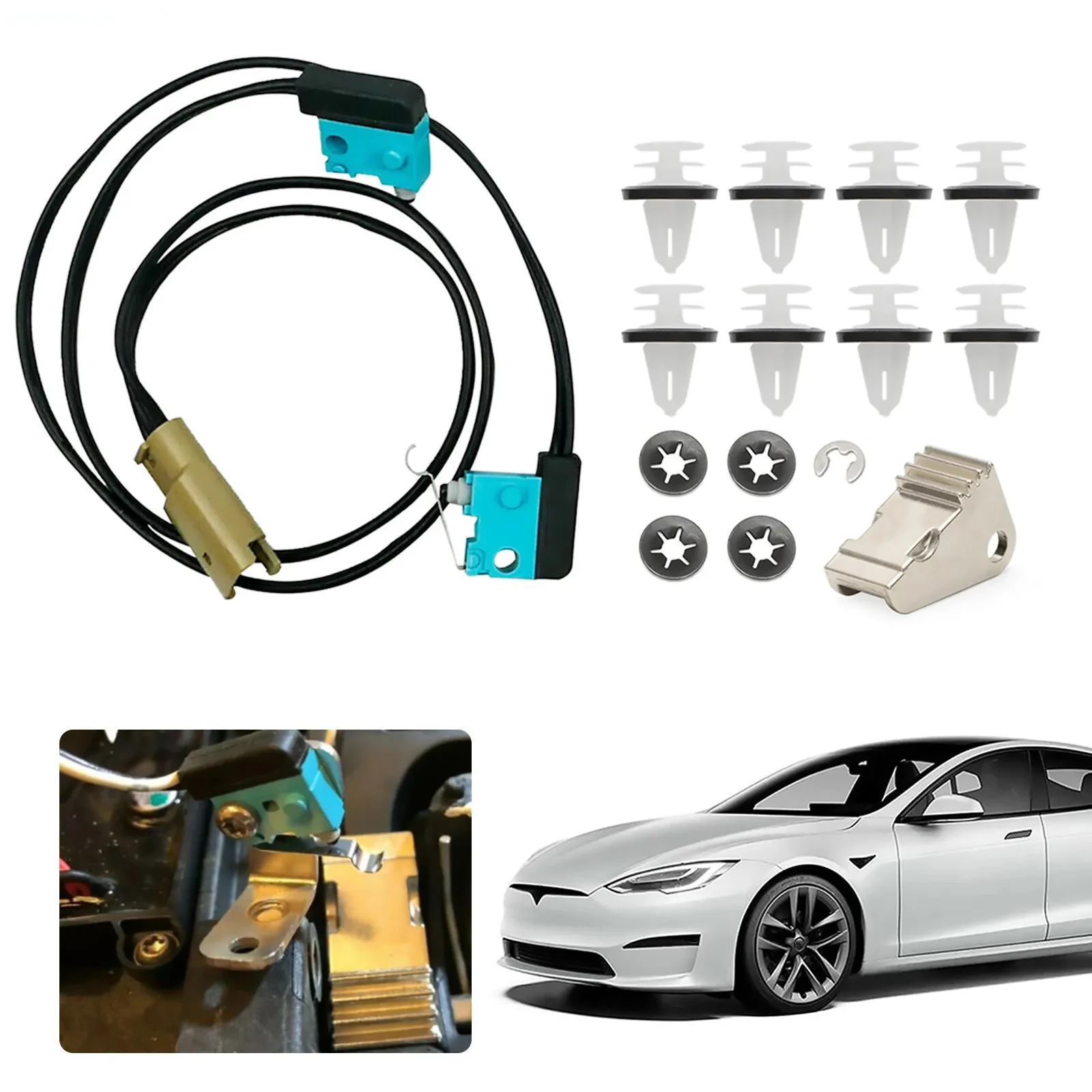 

Ремкомплект дверной ручки для Tesla Model S 1025401-00 12-2020, зажимы, жгут микропереключателей, весло из нержавеющей стали, автомобильный аксессуар