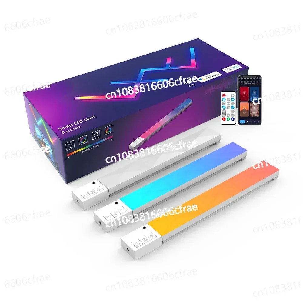 Private Model RGB Smart DIY Splicing Ambient Light Long WiFi Music Room Wall Light