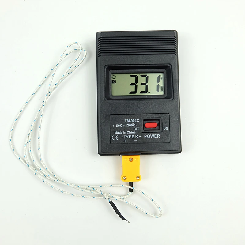 TM902C Termometr cyfrowy typu K Tester Miernik temperatury TP01 Sonda igłowa termopary -50C do 1300C