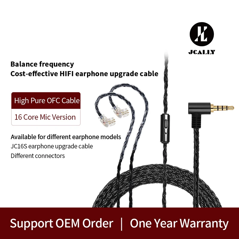 JCALLY JC16S 16 Core OFC Upgrade Cable สำหรับหูฟัง HIFI รุ่น KZ EDX ZSN ZS10 PRO CCA C12 CA16 TRN VX PRO V90 – รีวิวจริงจากผู้ใช้งาน