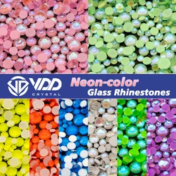 VDD Neon Color SS6-SS30 Glass Rhinestones Crystal High Quality Flatback Stones For DIY Crafts Nail Art Decorations Accessories