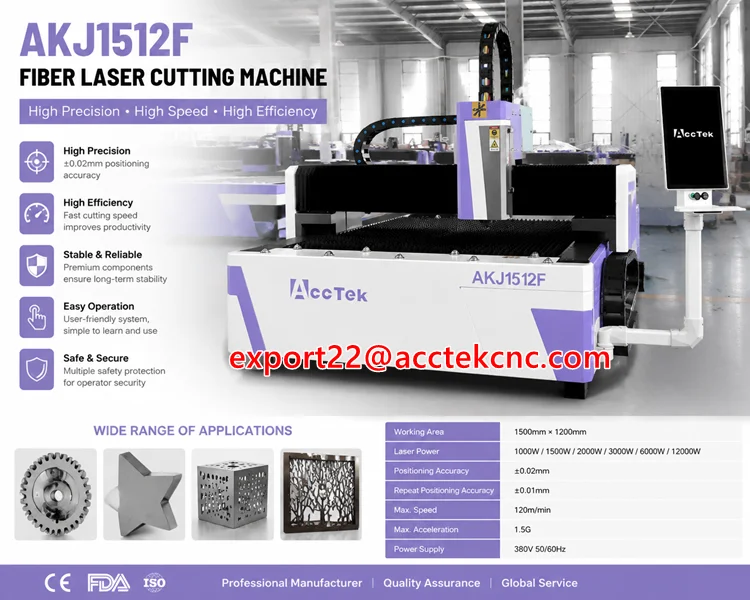 Professional Fiber Laser Cutter Machine 1000W 2000W 3000W CNC Metal Cutting Machine for Stainless Steel Aluminum 1325 1530