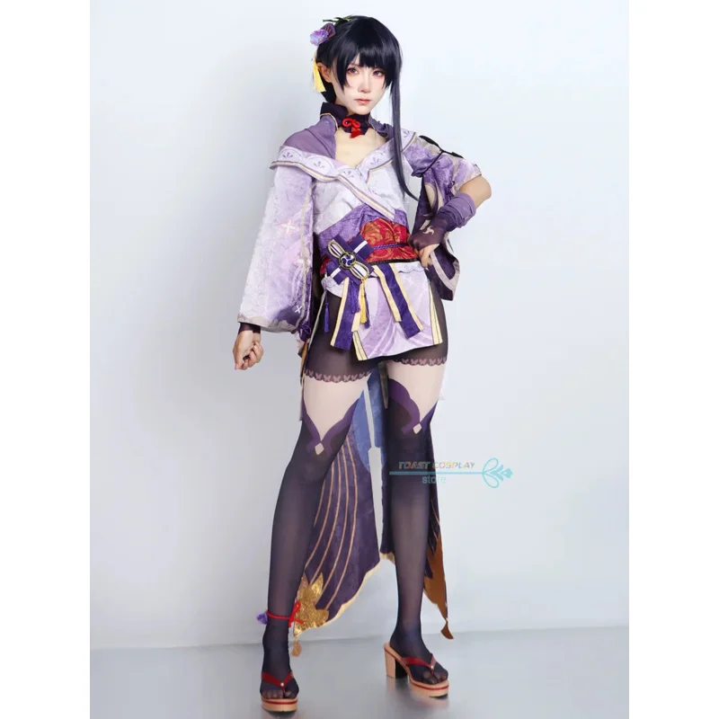 Raiden Ei Cosplay Genshinimpact Raiden Ei Cosplay Costume Sexy Suits Wig Shoes Halloween Party Women Full Set  Anime Outfits