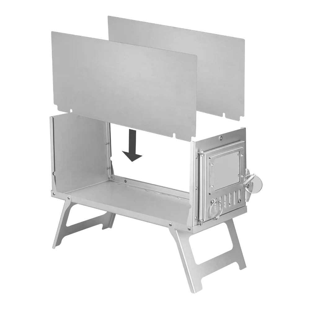 Ultralight QUICK RELEASE แบบพกพากลางแจ้ง Backpacking Camping สีไทเทเนียมเต็นท์เครื่องทําความร้อนเตา