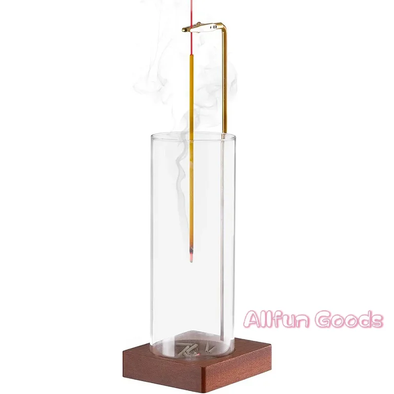 [TG835]Incense Holder,Incense Holder For Sticks,Removable Glass Ash Catcher, Mess-Free Incense Burner,Meditation,Yoga,Spa