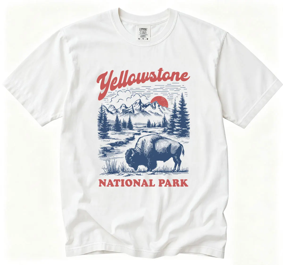 Yellowstone National Park Buffalo Animal Funny Meme T-Shirt für Männer und Frauen, Vintage-Mode, übergroßes, hochwertiges T-Shirt aus 100 % Baumwolle – Detail 3
