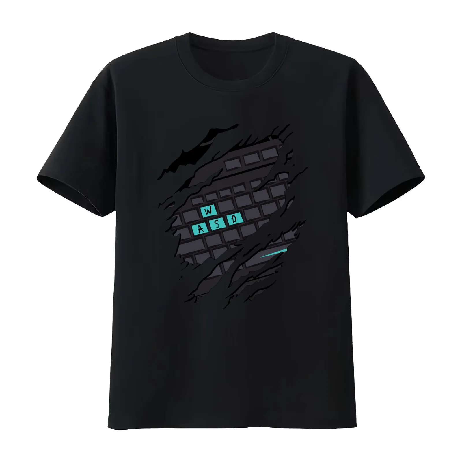 PC Gamer Within- WASD T-Shirt Summer Casual Cotton Tee Oversized Streetwear Tops Vintage Graphic Print Unisex Men Women