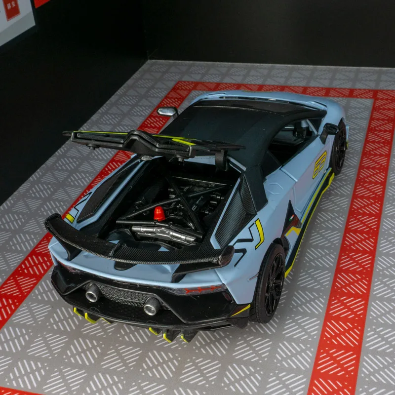 CCA 1:24 simulação Lamborghini Aventador SVJ63 liga supercar modelo coleção de ornamentos de carro 2 portas podem ser abertas.