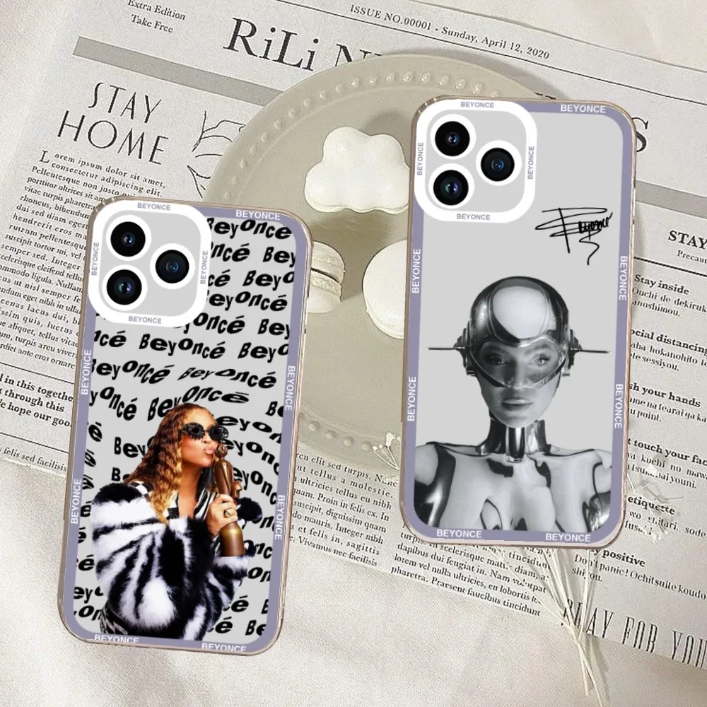 Beyonce Giselle Knowles Phone Case For iPhone 11 12 Mini 13 14 Pro Max Transparent Shell