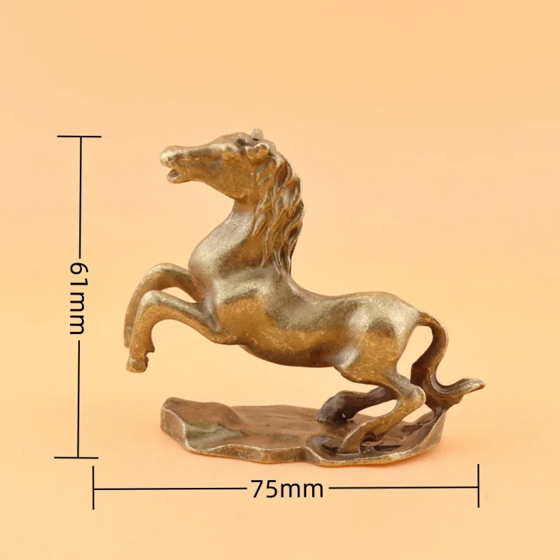 Antique Copper-Style Collectible High-End Rongbaozhai Twelve Zodiac Signs Dragon Horse Home Decor Study Supplies Small Ornaments
