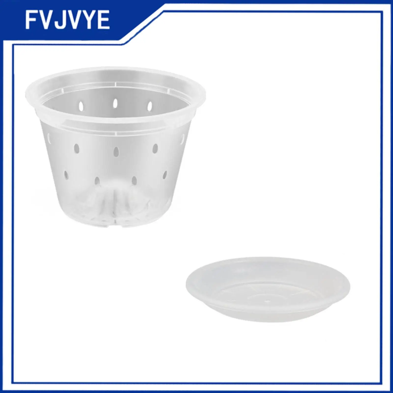 Flowerpots Garden Transparent Orchid Pots with Side Holes Trays Reusable Plastic Planters for Flowers Wide Application A2