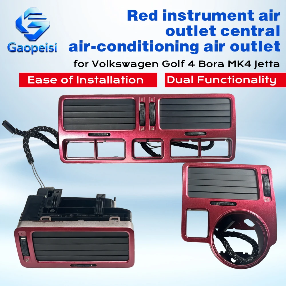 

Silver Instrument Air Outlet AC Vent with Heating Control Switch for Golf 4 Bora MK4 Jetta VW