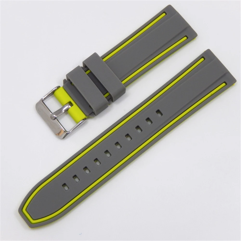 สายนาฬิกาซิลิโคนนิ่มอเนกประสงค์ขนาด20 22 24 26มม. สำหรับ Samsung Galaxy Watch สำหรับ Huawei Xiaomi สำหรับ Garmin Watch Band Bra