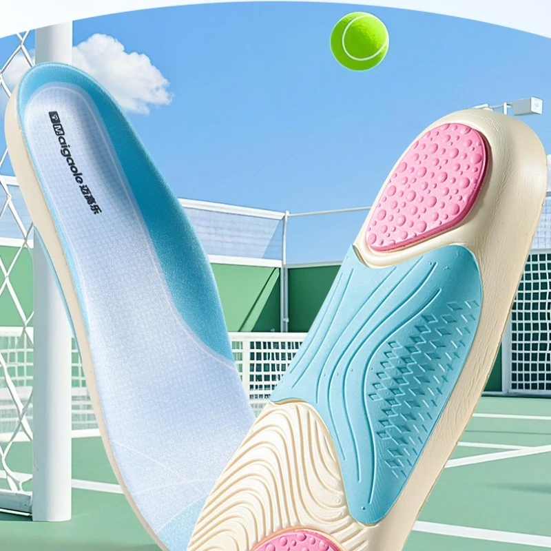 EVA High Arch Support Orthotic Insoles, Breathable Shock Absorbing Flat Foot Valgus Correction Anti-Torsion Sports Cushions
