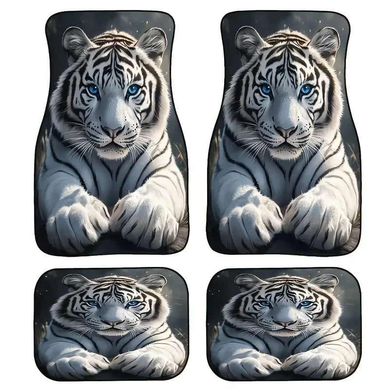 

4pcs Stylish New Car Mat Set - Non-Slip, Durable Polyester, Suitable For Most Sedans And Suvs, Interior Upgrade - The Perfect Gi