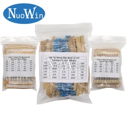 300pcs/Lot 1W 1/2W 1/4W 1% Metal Film Resistor Assorted Kit 30ValuesX10pcs=300pcs 10 Ohm - 1M Resistance Set