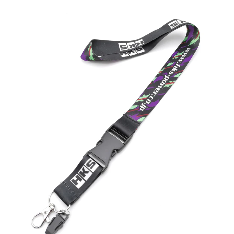 

JDM Style HKS Logo Lanyard Keychain Cell Phone Key Hanging Neck Lanyard Keyring Motorcycl Auto Accessories