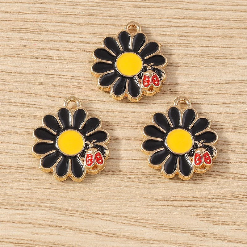 Tusember 10 Stück Emaille-Anhänger in Form von Ahorn, Mais, Truthahn, Kürbis und Blumen für DIY Armband- und Halsketten-Schmuckherstellung – Detail 16