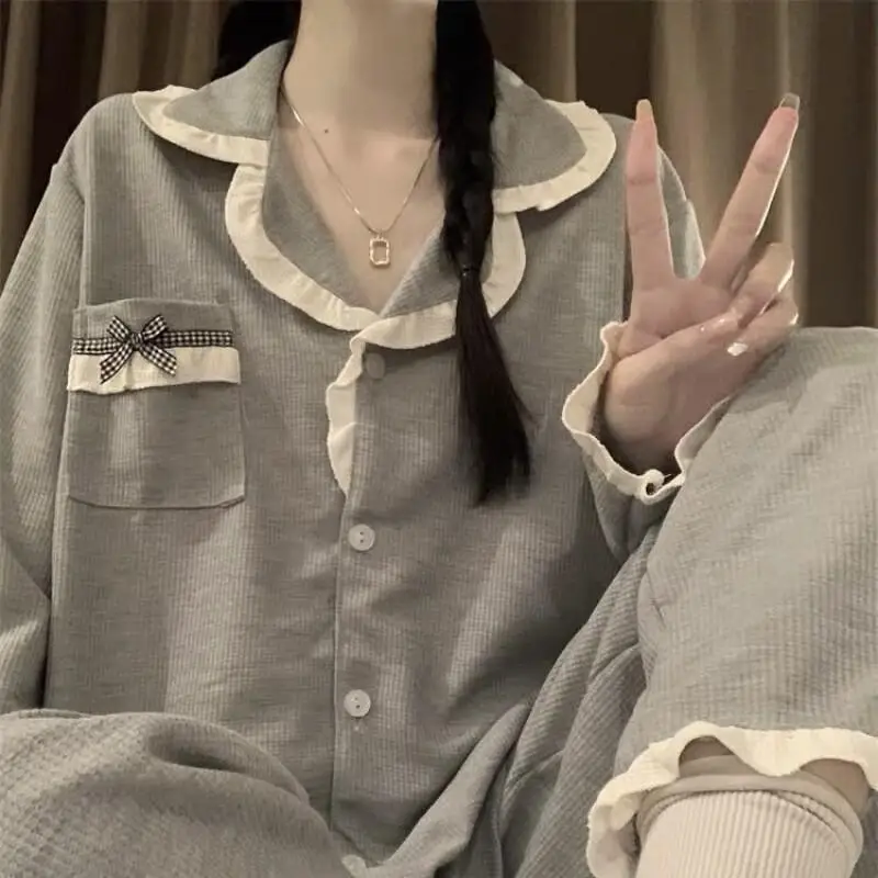 طقم بيجامة مثير ملابس منزلية عصرية للنساء قطعتين متطابقة-قطعتين-ملابس الألوة ملابس اليوغا بدلة نسائية مجموعات جديدة #1