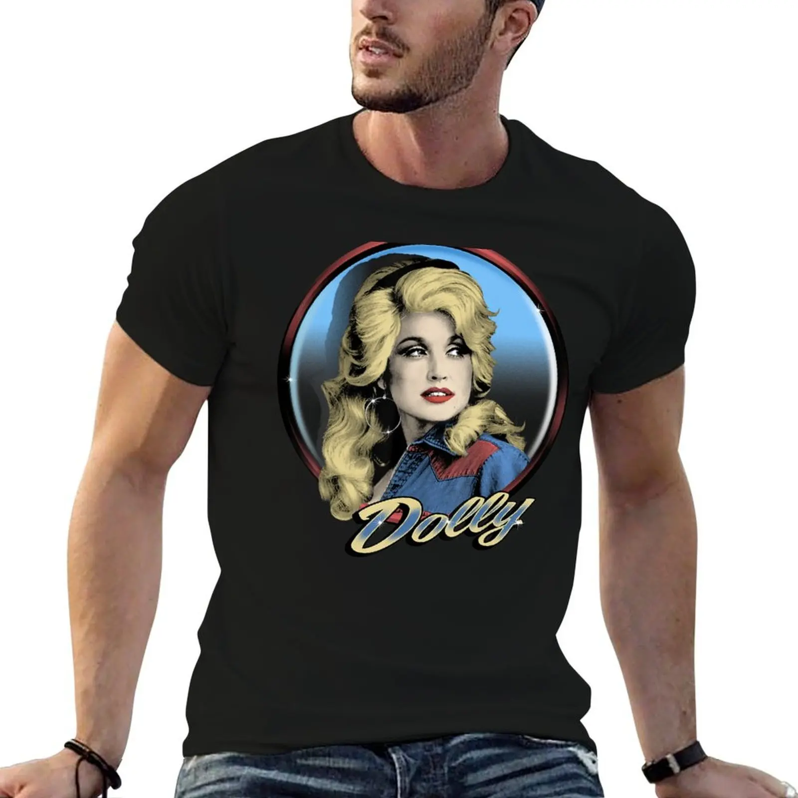 Dolly Parton Western T-Shirt funny shirt cotton graphic tee shirt fitted t shirts for men