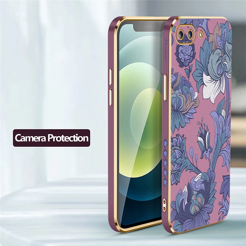 جراب هاتف لهاتف انفينيكس هوت 20 20S 20i 30i 30 4G 5G 40 Pro 40i غطاء فاخر مقاوم للصدمات من السيليكون الناعم المطلي على شكل زهرة #5