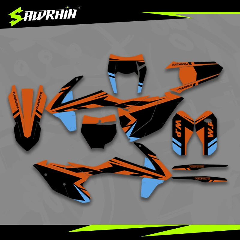 

Sawrain Motorcycle Graphics Backgrounds Decal Stickers Kits for KTM EXC XCW SXF 16-18SXF 17-19EXC 001