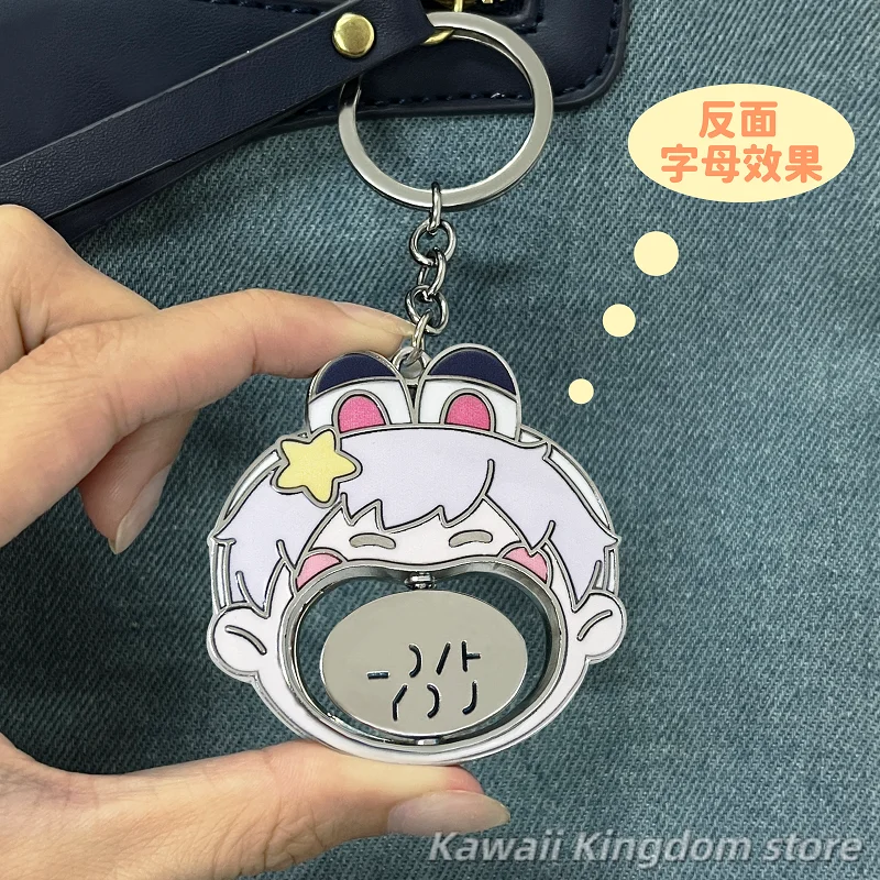 Love and Deepspace Rafayel Zayne Xavier Sylus Caleb Anime Cosplay Metal Q-version Rotate Pendant Big Mouth Spinning Out Jewelry