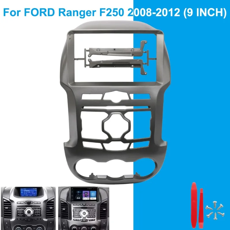 

For Ford Ranger F250 2008-2012 9 Inch Car Radio Fascia Frame Dash Panel Trim Kit Stereo Installation Mount Adapter