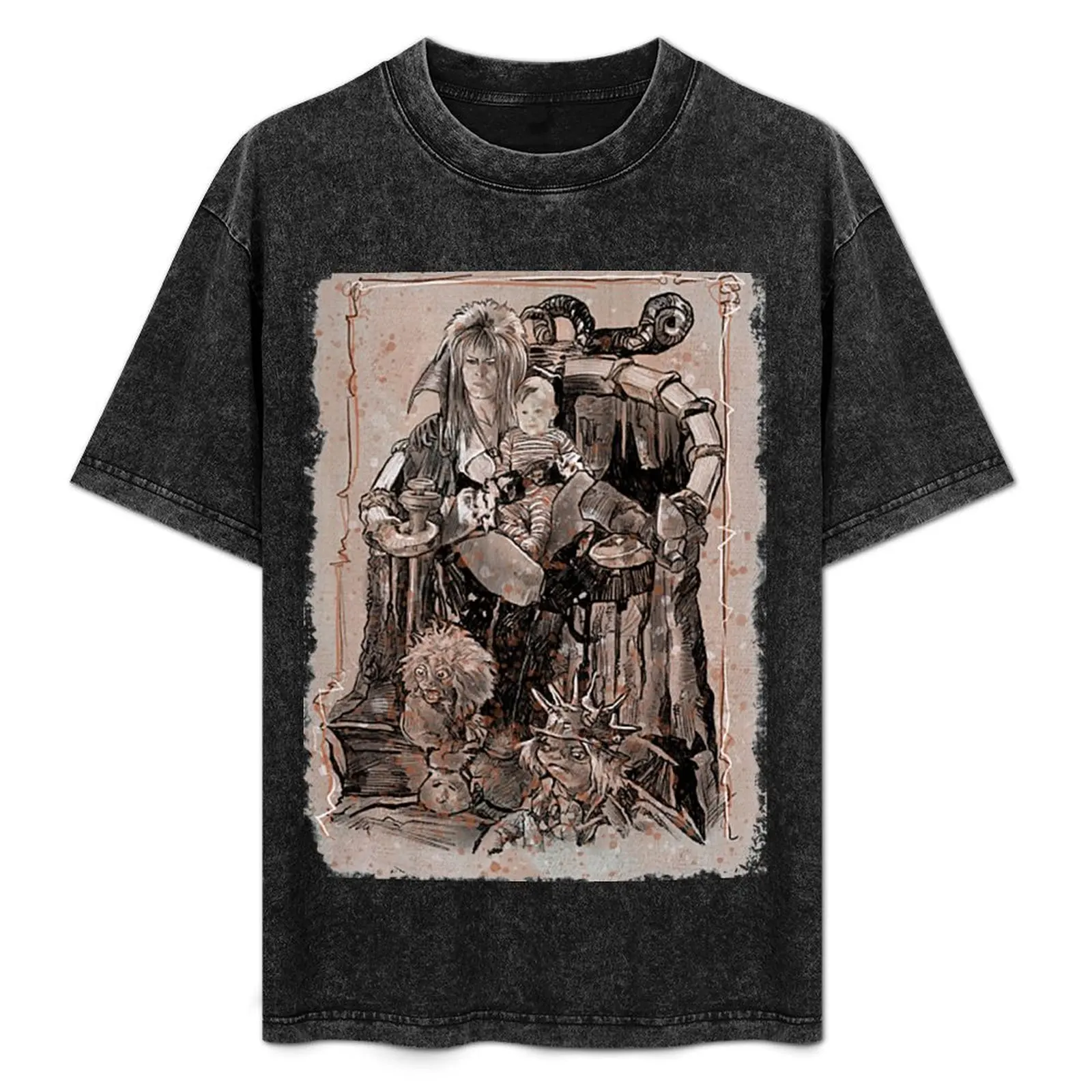 

Labyrinth Jareth and Toby T-Shirt basketball graphic tees T-shirts oversize quick-drying men t shirts high quality