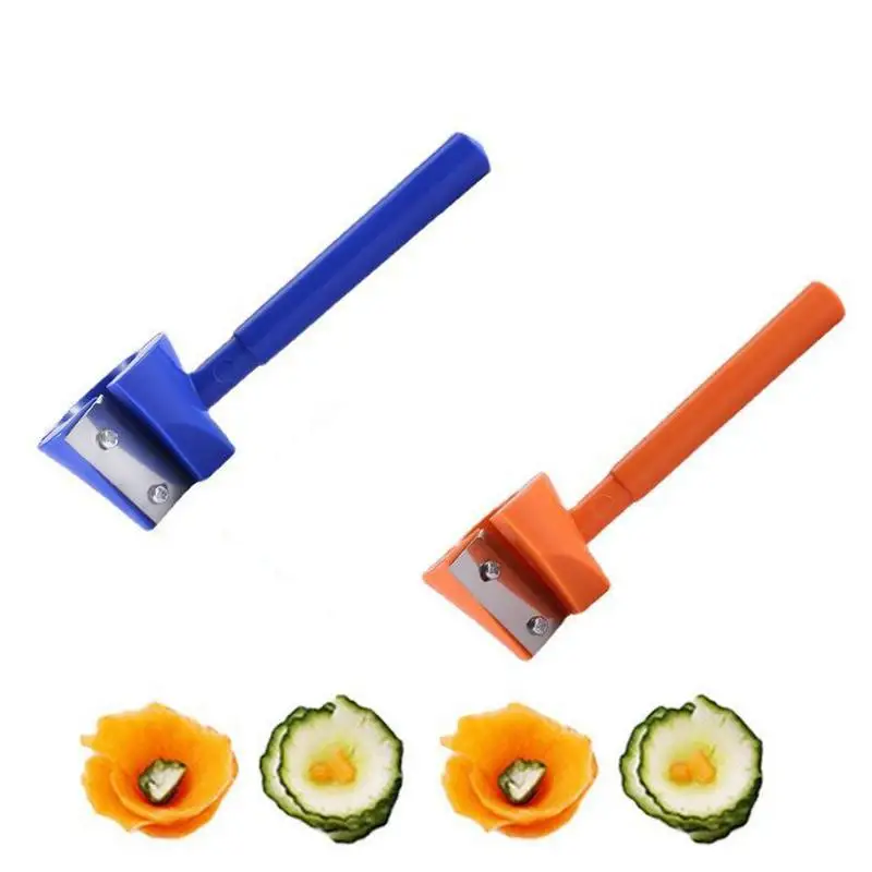 Vegetable Curler Peeler Carrot Cucumber Curler Garnishing Tool Convenient Fruit Carving Tools Spiral Shred Slicer for Radishes