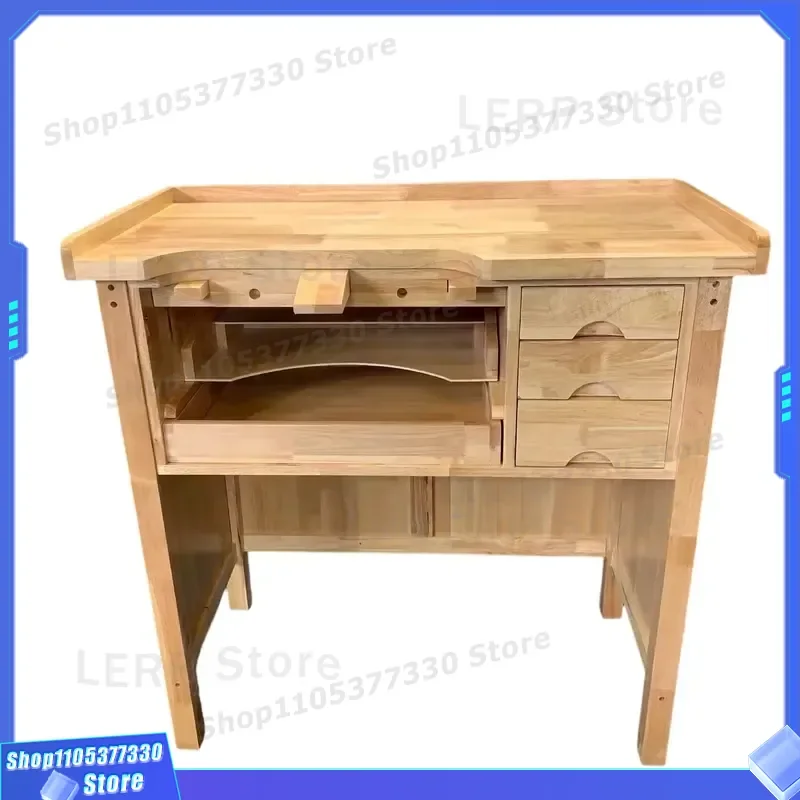 Portable Pine Woodworking Workbench for DIY Home School Projects with Router Table Slot New Jewelry Making Station Durable